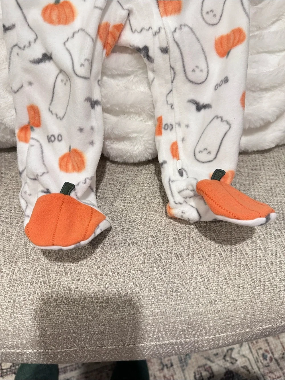 Carter’s Halloween Footed Pajamas & Cat & Jack Fall One-Piece 6-9M